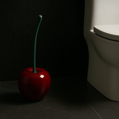 Red Lovely Cherry Shape Toilet Brush Holder