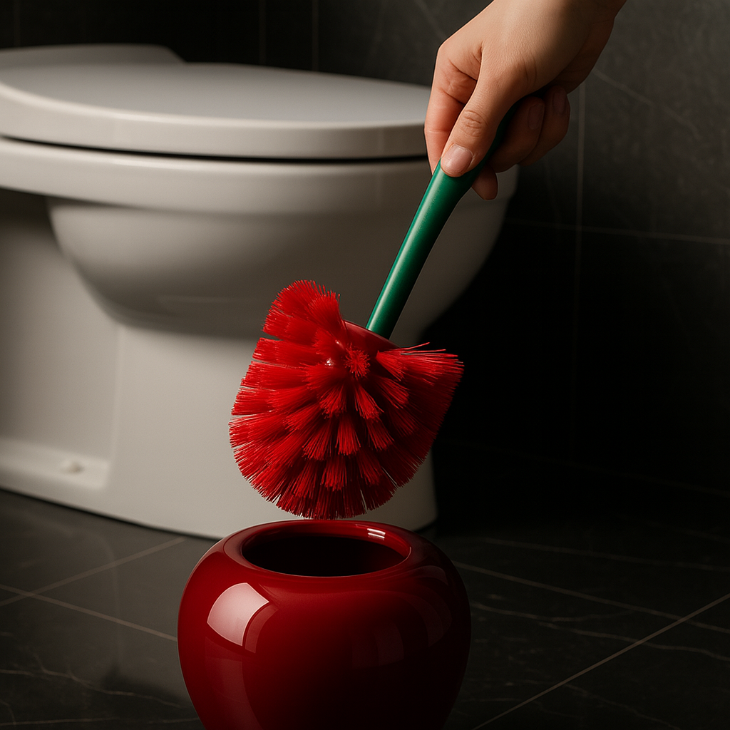 Red Lovely Cherry Shape Toilet Brush Holder