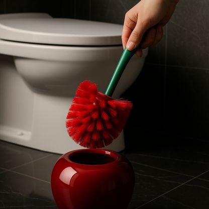 Red Lovely Cherry Shape Toilet Brush Holder