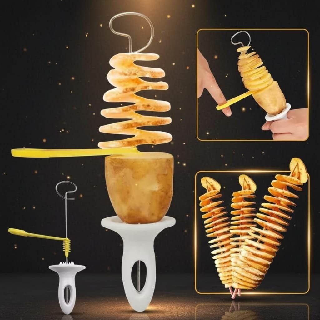 Gourmet Spiral Potato Maker – Premium Stainless Steel Vegetable Slicer