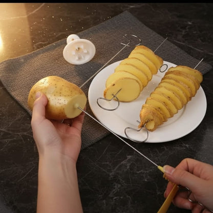 Gourmet Spiral Potato Maker – Premium Stainless Steel Vegetable Slicer