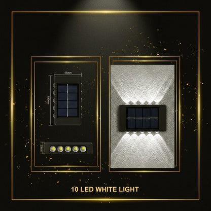 Modern Solar Up-Down Wall Light – Waterproof LED Exterior Light