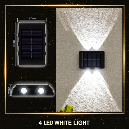 Modern Solar Up-Down Wall Light – Waterproof LED Exterior Light