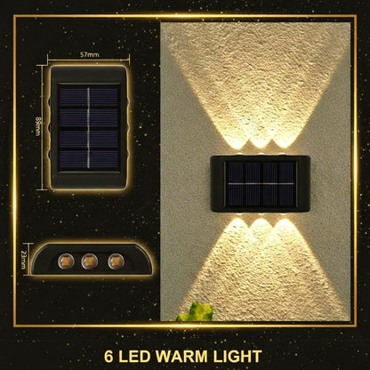 Modern Solar Up-Down Wall Light – Waterproof LED Exterior Light