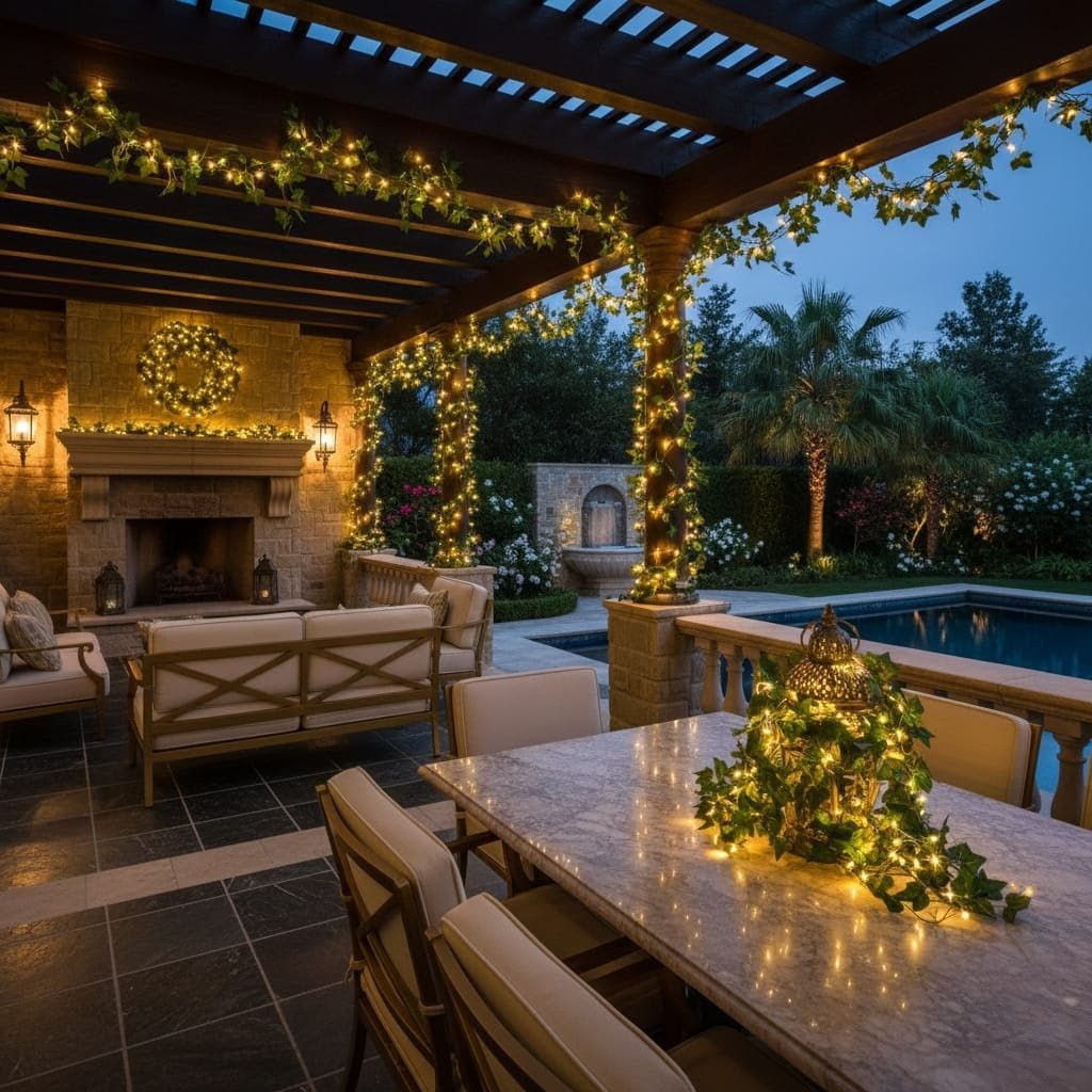 Luxe Ivy Leaf Fairy String Lights – Battery Powered Botanical Garland