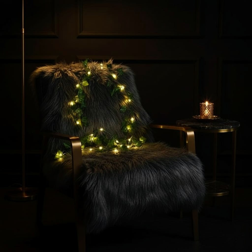 Luxe Ivy Leaf Fairy String Lights – Battery Powered Botanical Garland