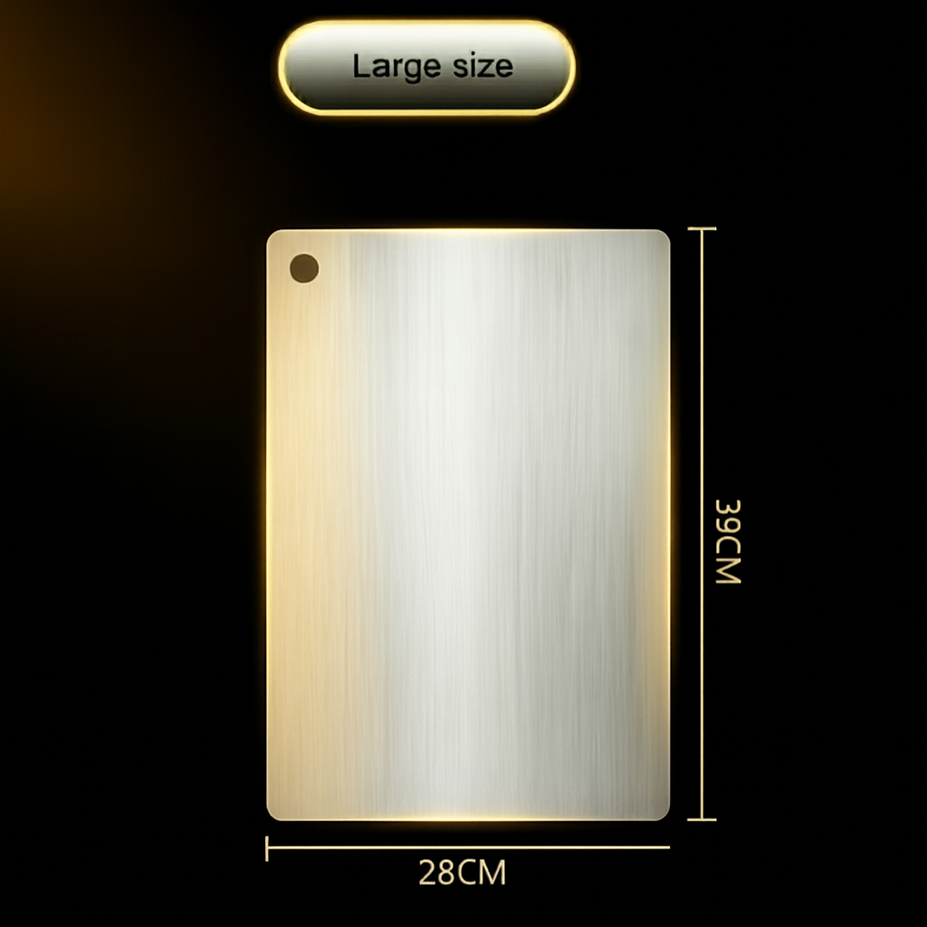 Prestige™ Dual-Sided Stainless Steel Cutting Board — Ultra-Hygienic