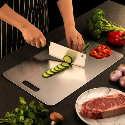Prestige™ Dual-Sided Stainless Steel Cutting Board — Ultra-Hygienic